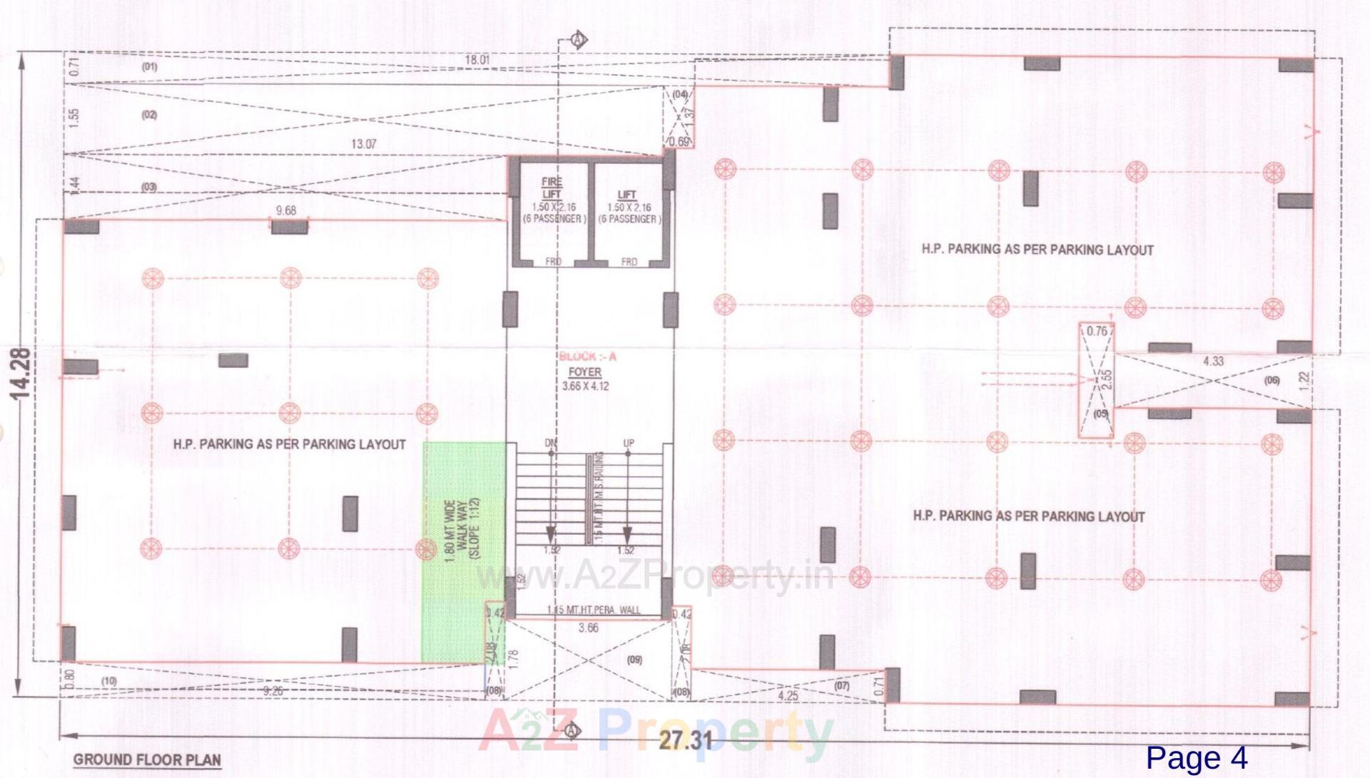 Layout of real estate project 21 Fyl Fot Maurya located at Wadej, Ahmedabad, Gujarat