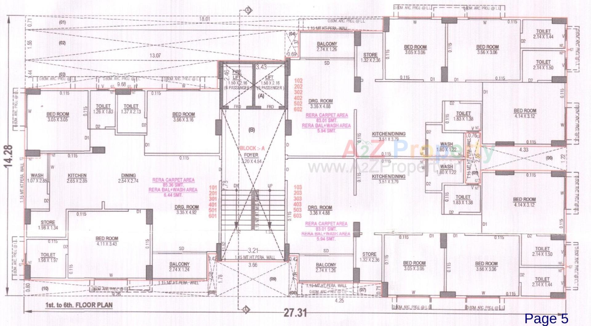 Layout of real estate project 21 Fyl Fot Maurya located at Wadej, Ahmedabad, Gujarat