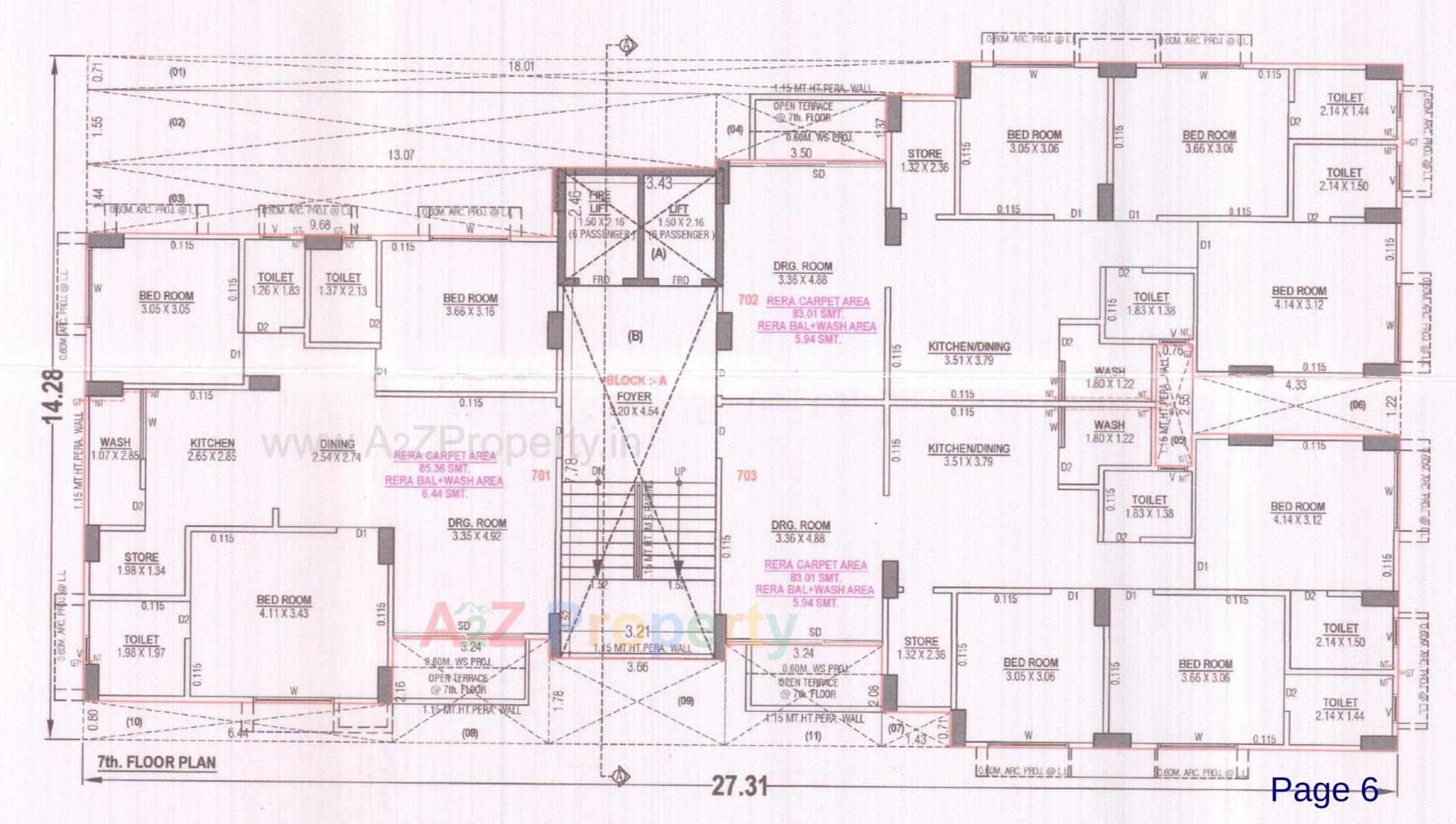 Layout of real estate project 21 Fyl Fot Maurya located at Wadej, Ahmedabad, Gujarat