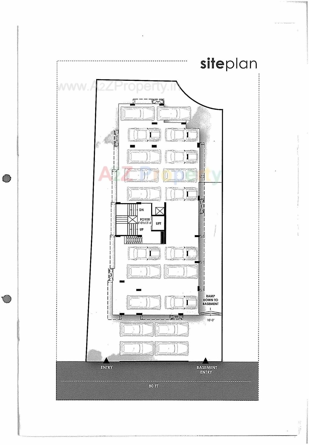 Layout of real estate project 24 Carat Onyx located at Vadaj, Ahmedabad, Gujarat