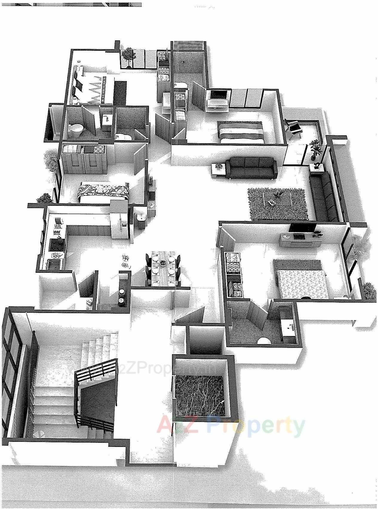 Layout of real estate project 24 Carat Onyx located at Vadaj, Ahmedabad, Gujarat