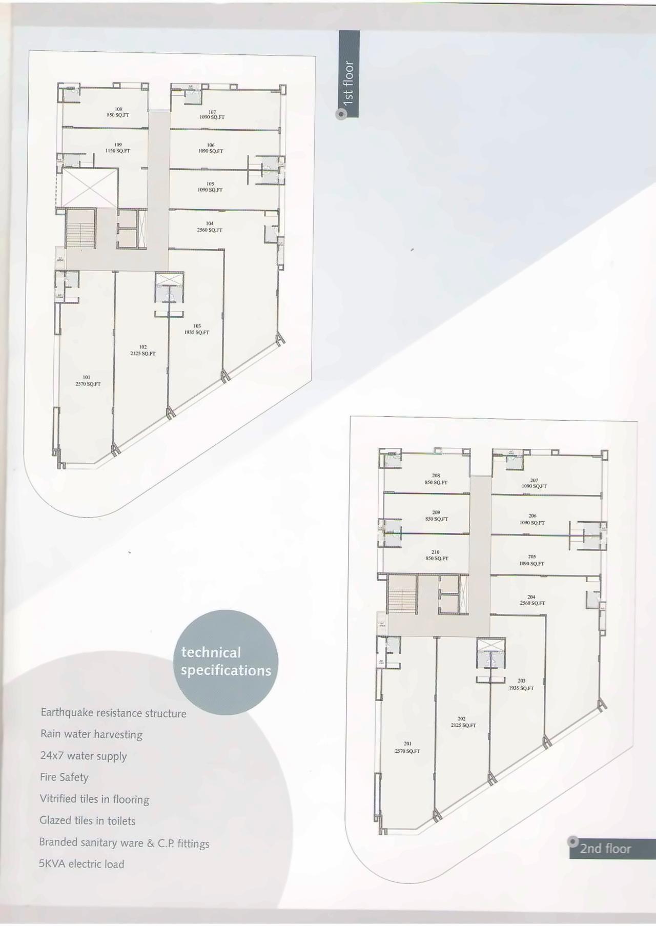 Layout of real estate project 3rd Eye Vision located at Gulbai-tekra, Ahmedabad, Gujarat