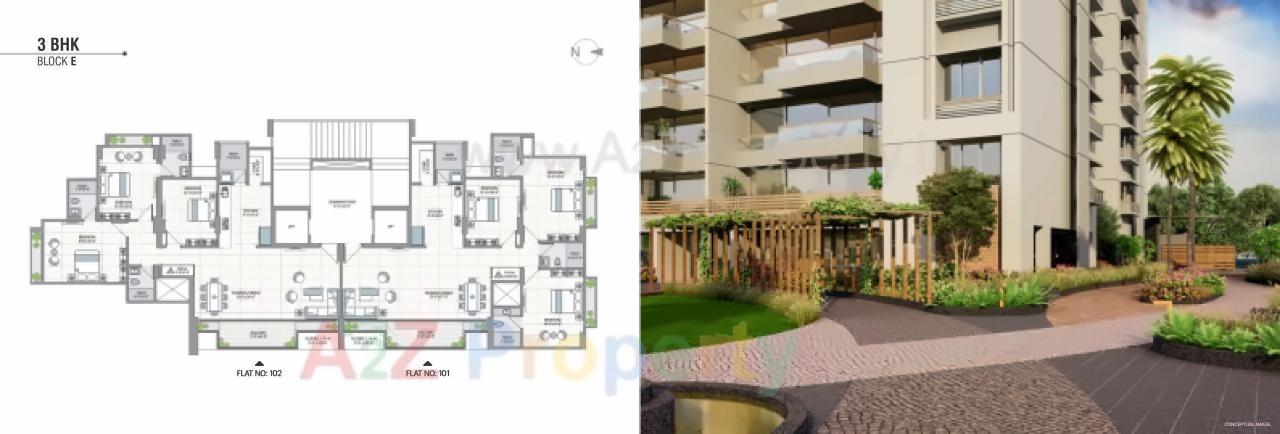 Layout of real estate project 42 Parkview located at Ahmedabad, Ahmedabad, Gujarat