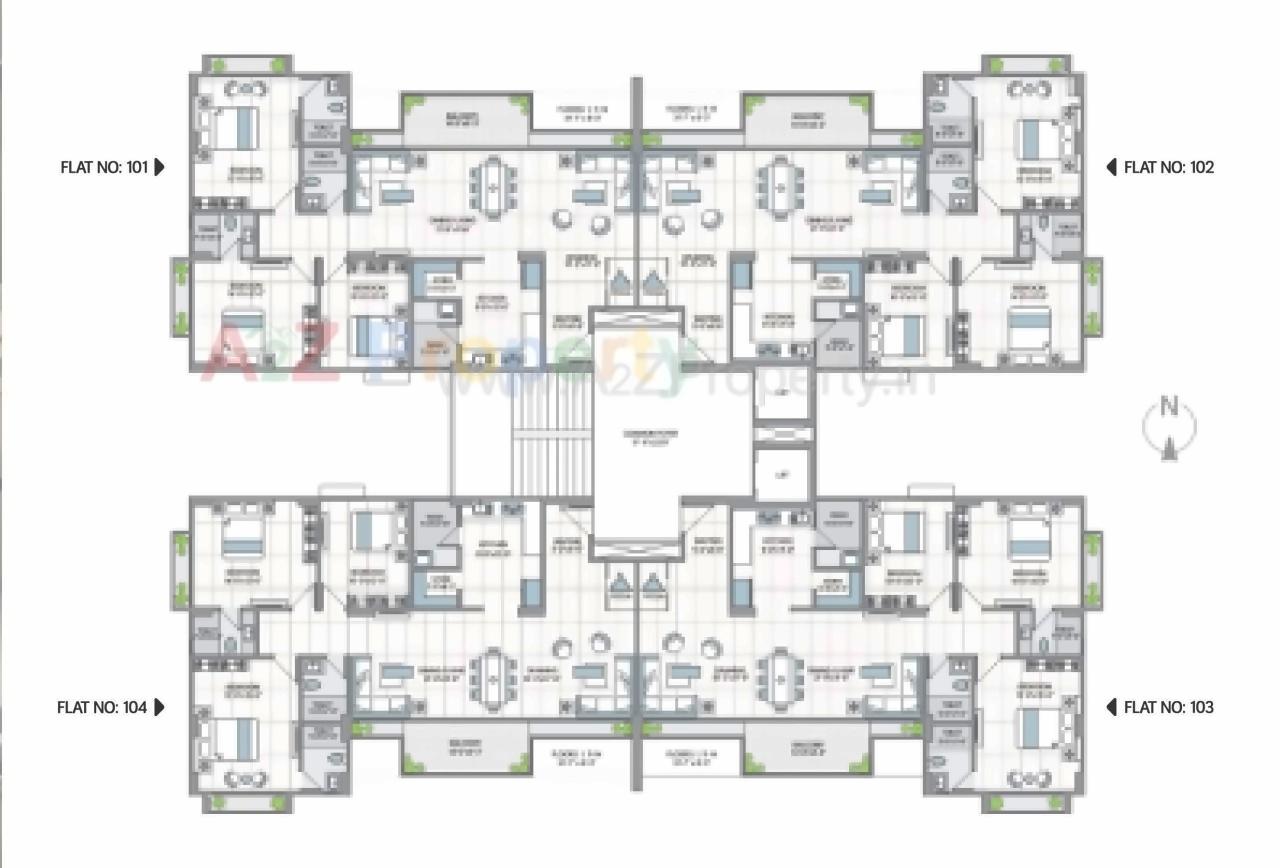 Layout of real estate project 42 Parkview located at Ahmedabad, Ahmedabad, Gujarat
