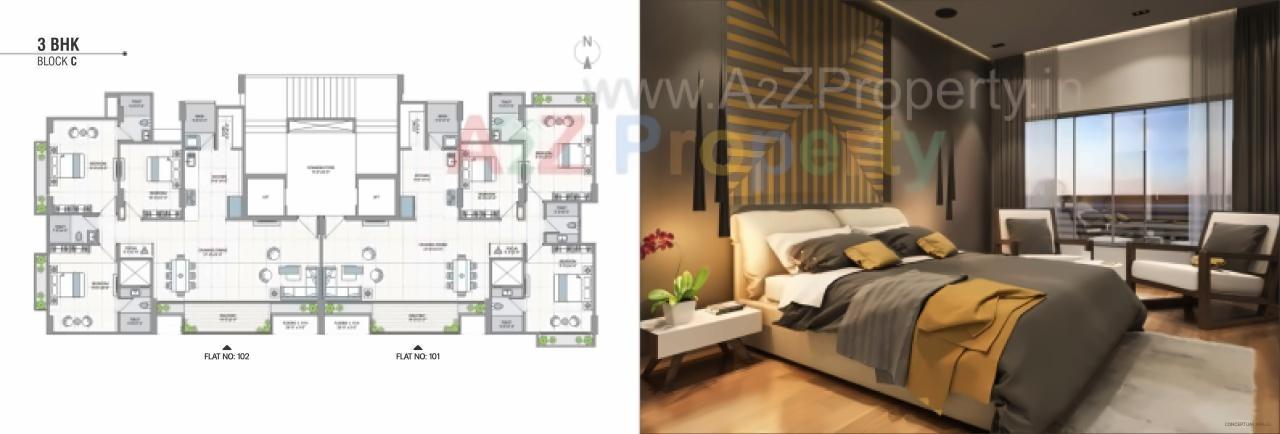 Layout of real estate project 42 Parkview located at Ahmedabad, Ahmedabad, Gujarat