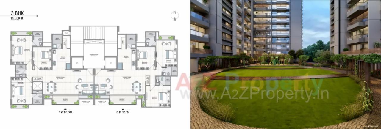 Layout of real estate project 42 Parkview located at Ahmedabad, Ahmedabad, Gujarat