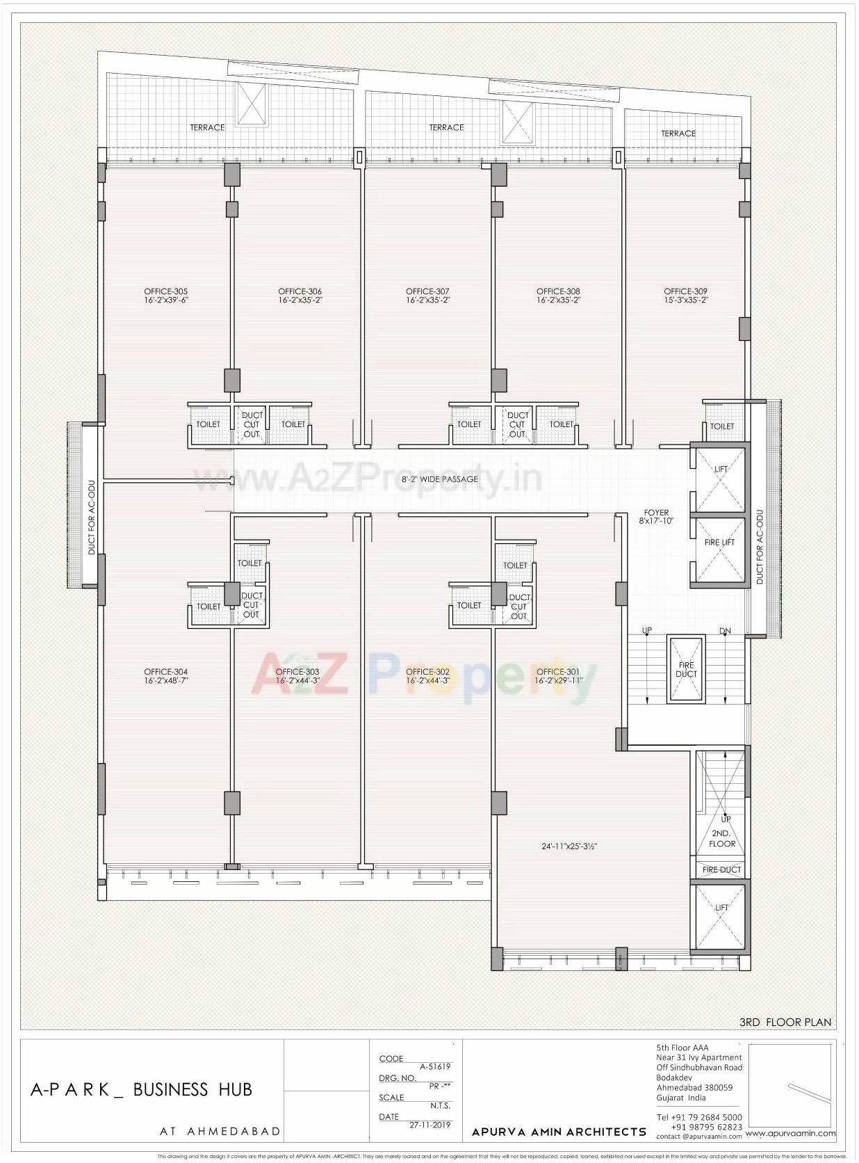 Layout of real estate project A Park located at Ahmedabad, Ahmedabad, Gujarat