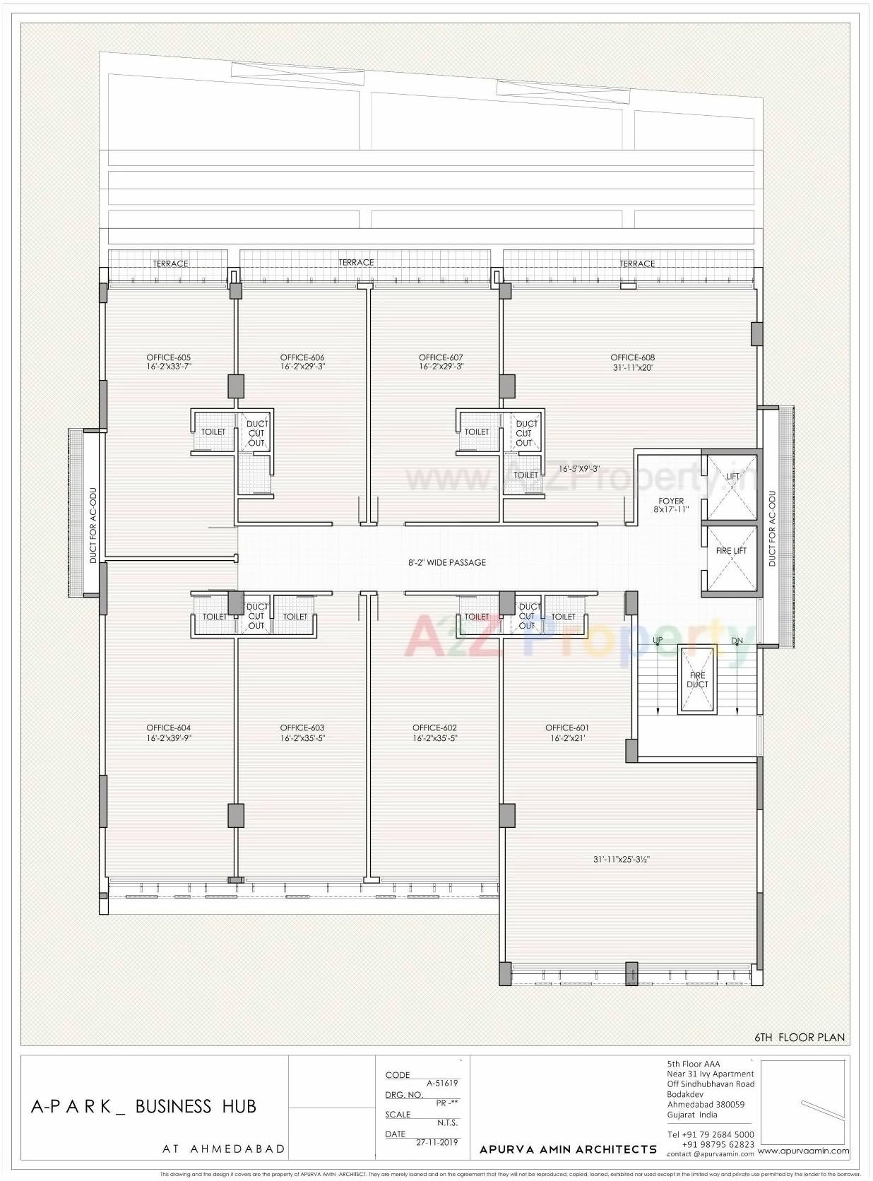 Layout of real estate project A Park located at Ahmedabad, Ahmedabad, Gujarat