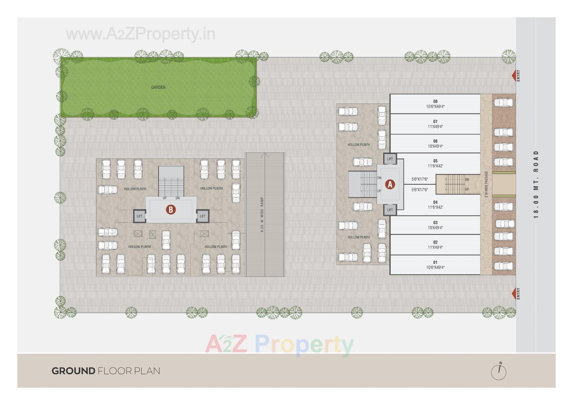 Layout of real estate project Aadhvan Rise located at Ghuma, Ahmedabad, Gujarat