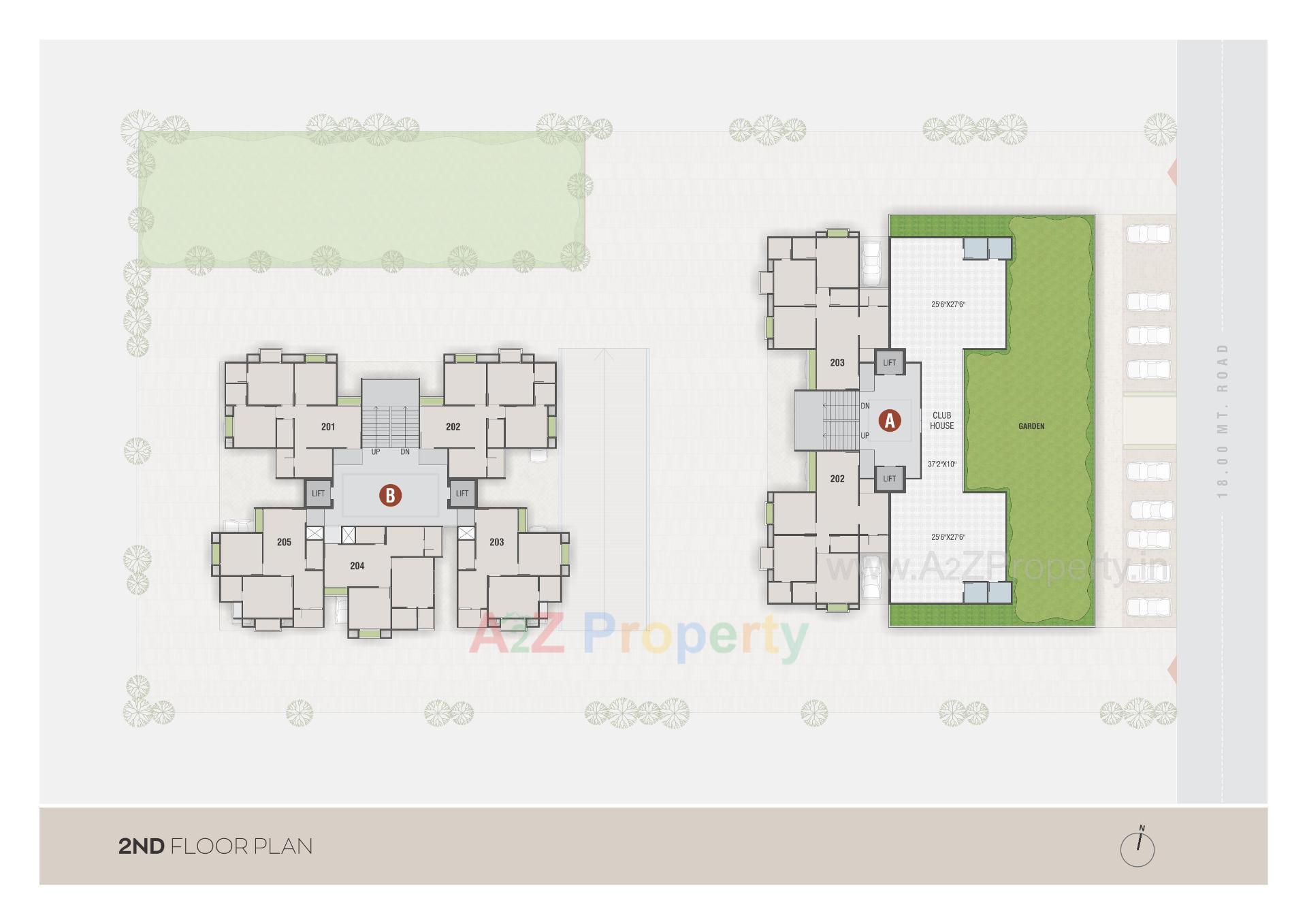 Layout of real estate project Aadhvan Rise located at Ghuma, Ahmedabad, Gujarat