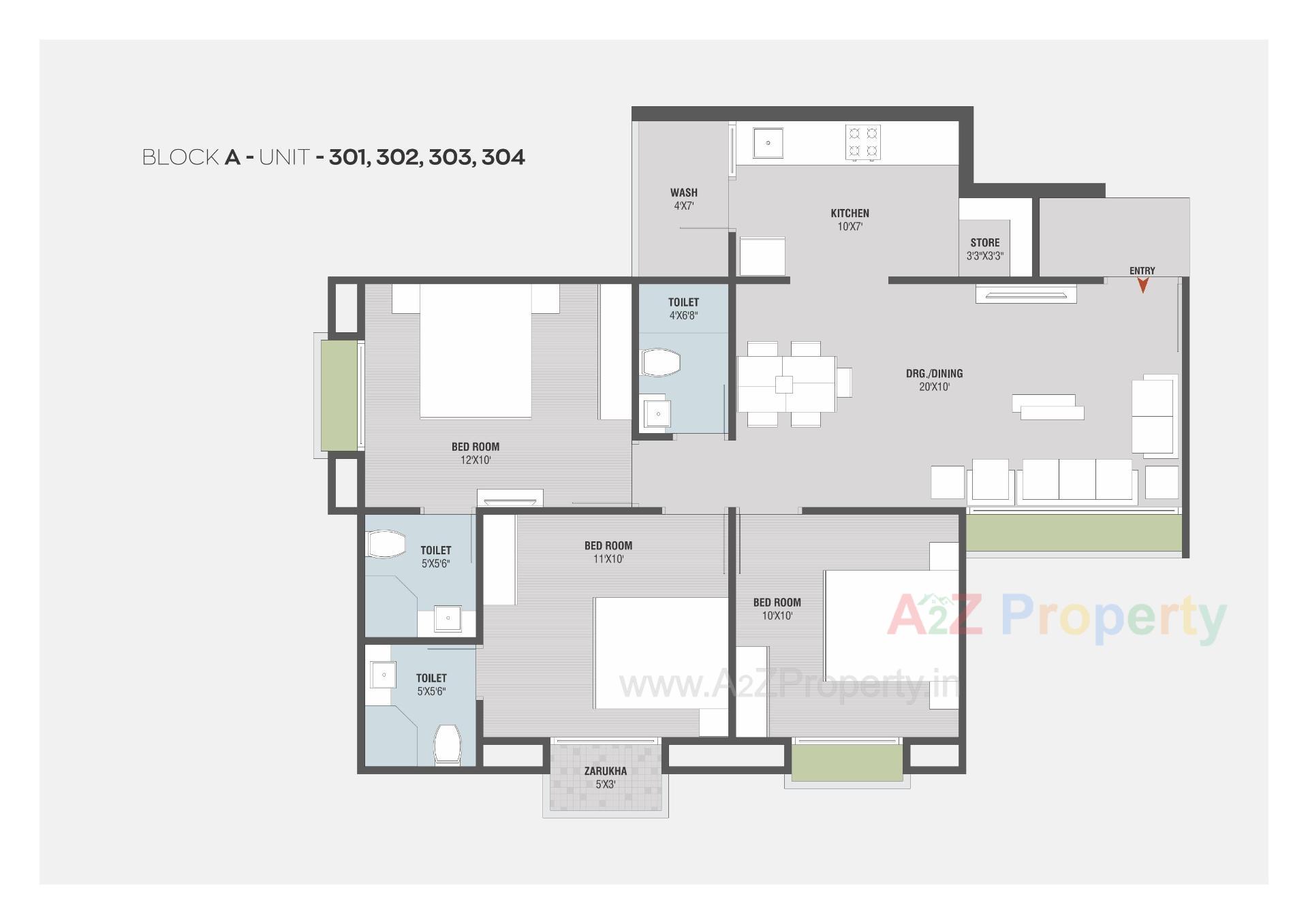 Layout of real estate project Aadhvan Rise located at Ghuma, Ahmedabad, Gujarat