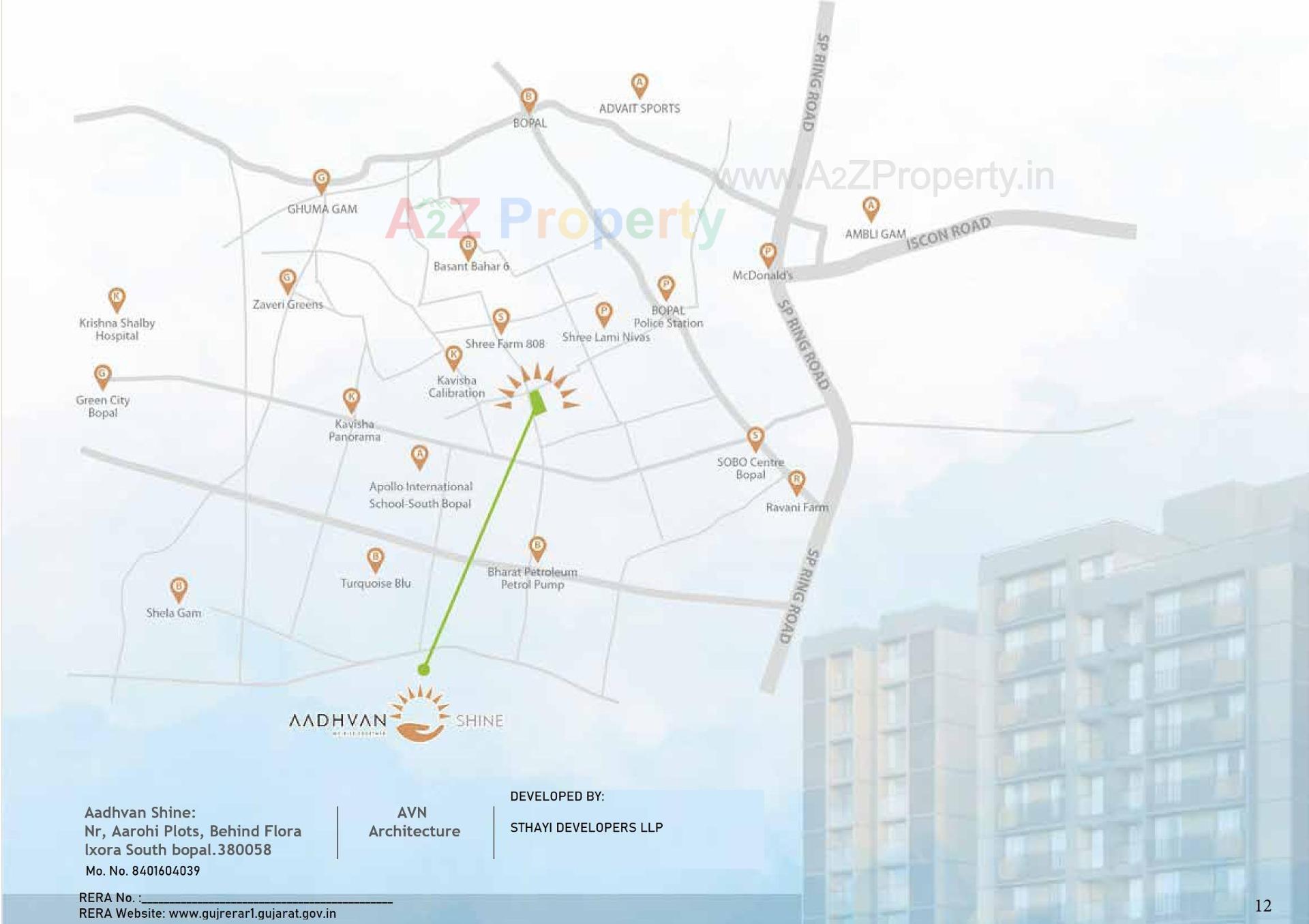  of real estate project Aadhvan Shine located at Ghuma, Ahmedabad, Gujarat