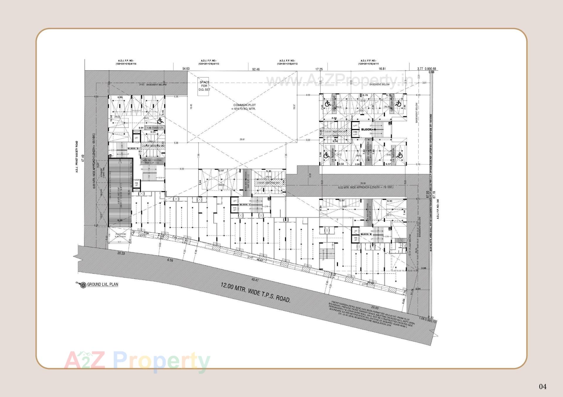 Layout of real estate project Aadhvan Shine located at Ghuma, Ahmedabad, Gujarat