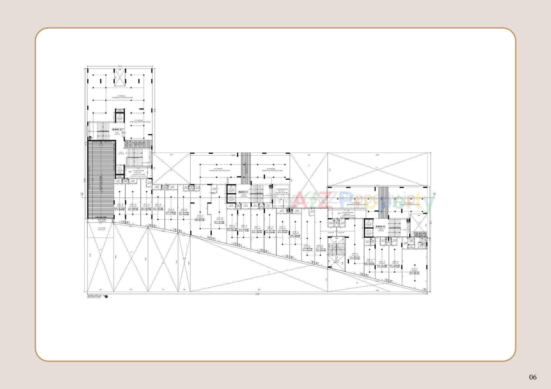 Layout of real estate project Aadhvan Shine located at Ghuma, Ahmedabad, Gujarat
