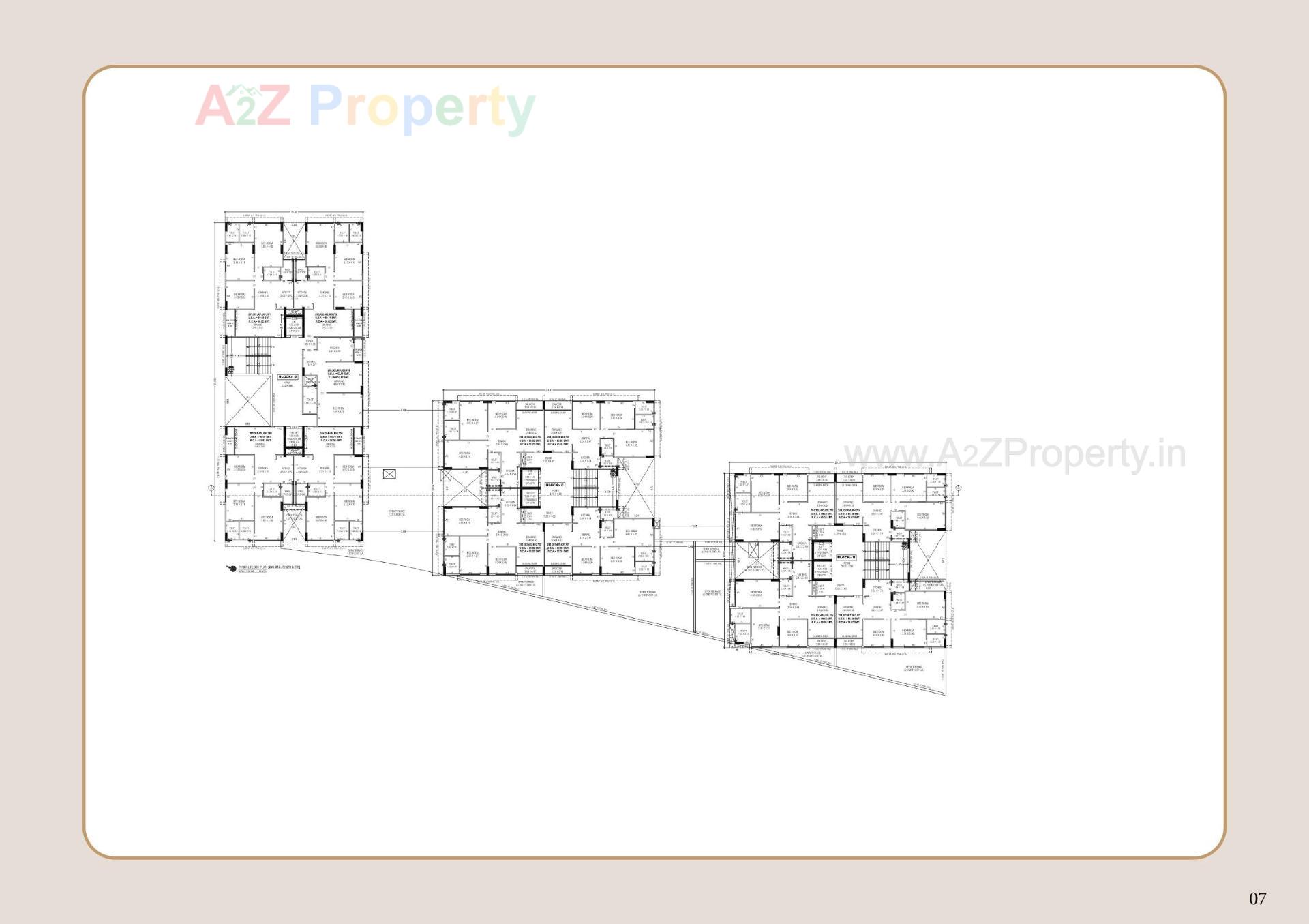 Layout of real estate project Aadhvan Shine located at Ghuma, Ahmedabad, Gujarat