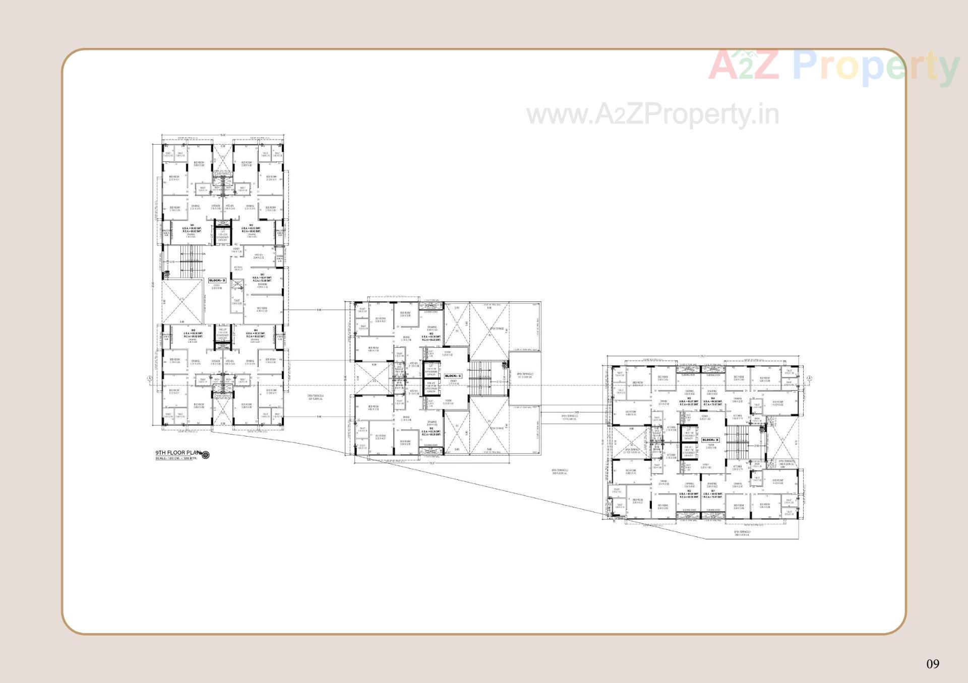 Layout of real estate project Aadhvan Shine located at Ghuma, Ahmedabad, Gujarat
