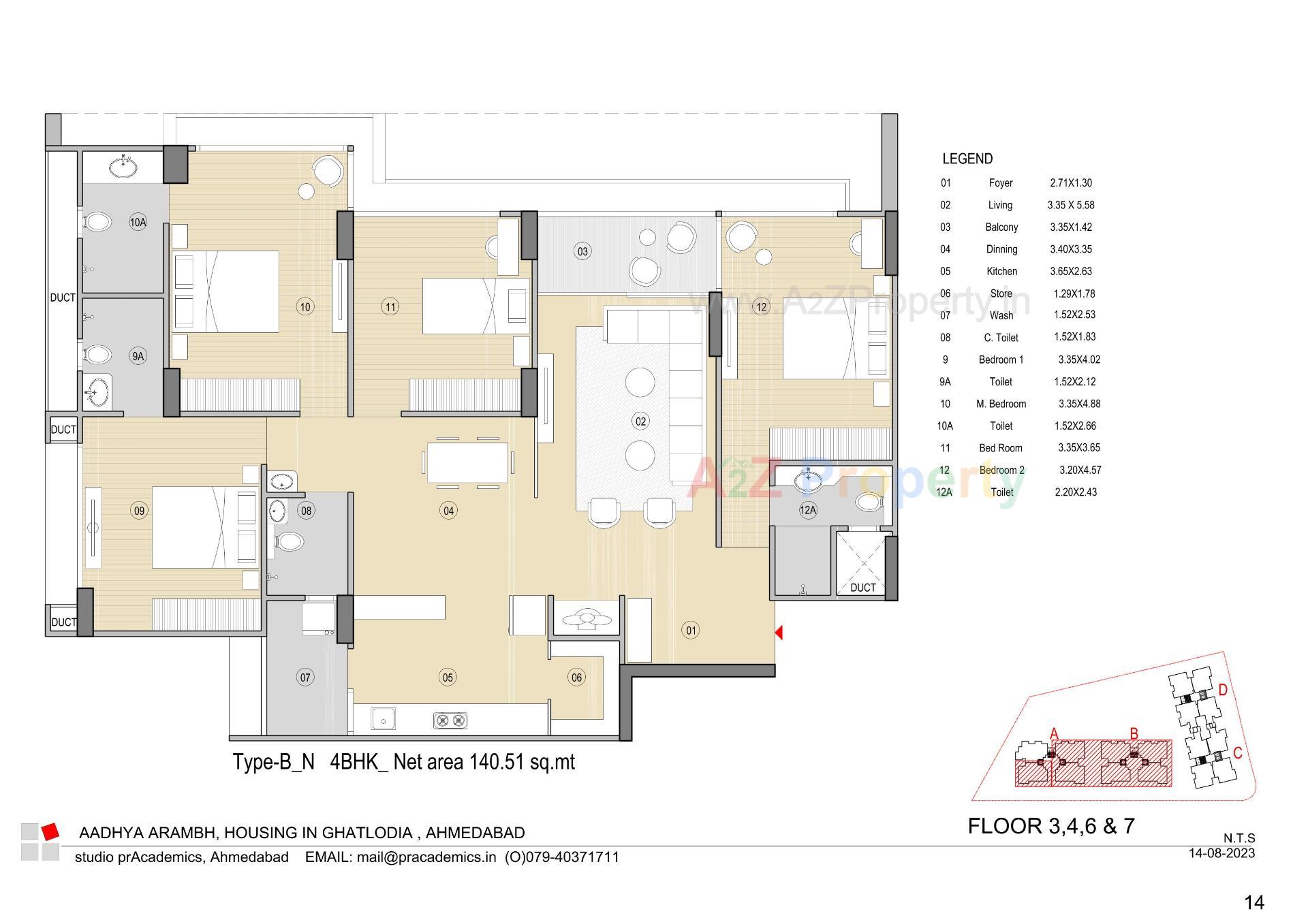 Layout of real estate project Aadhya Arambh located at Chandlodiya, Ahmedabad, Gujarat