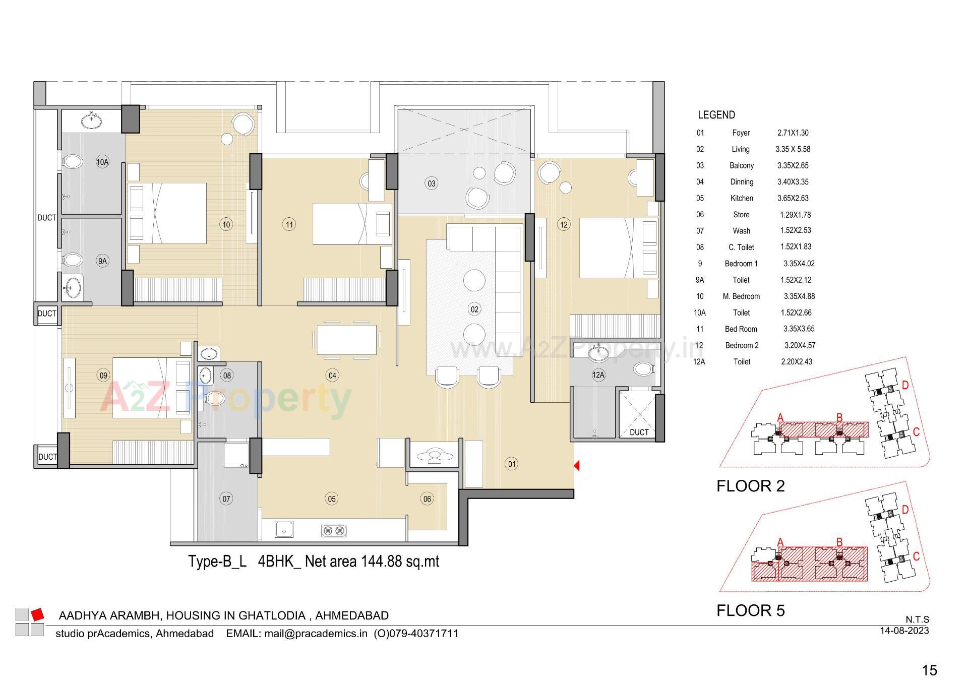 Layout of real estate project Aadhya Arambh located at Chandlodiya, Ahmedabad, Gujarat