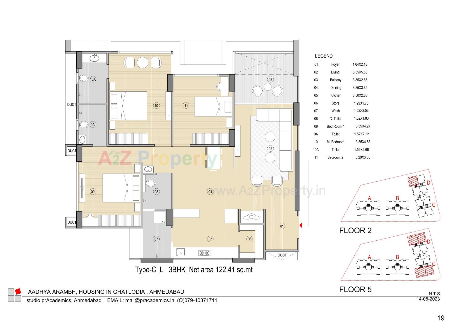 Layout of real estate project Aadhya Arambh located at Chandlodiya, Ahmedabad, Gujarat
