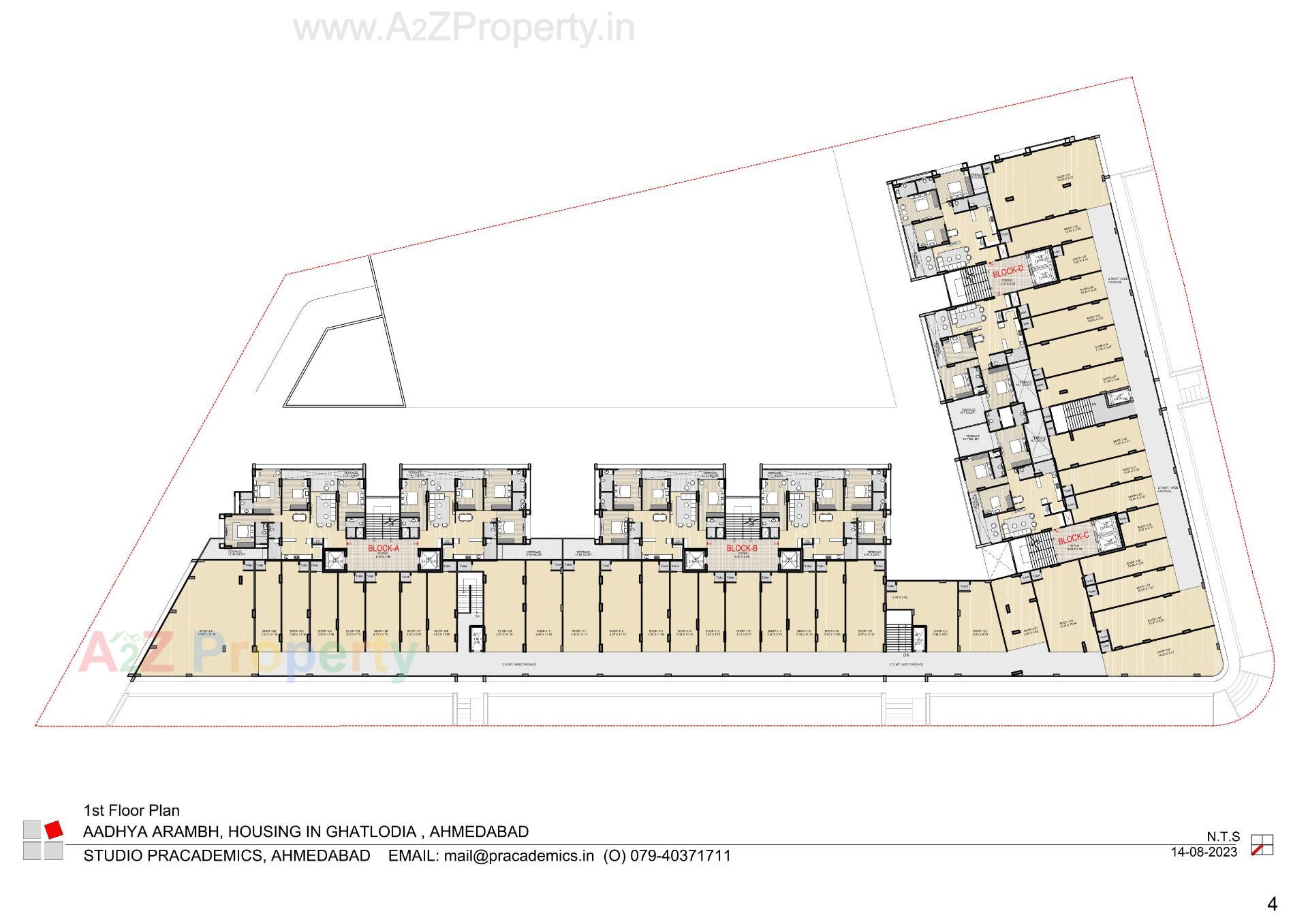 Layout of real estate project Aadhya Arambh located at Chandlodiya, Ahmedabad, Gujarat