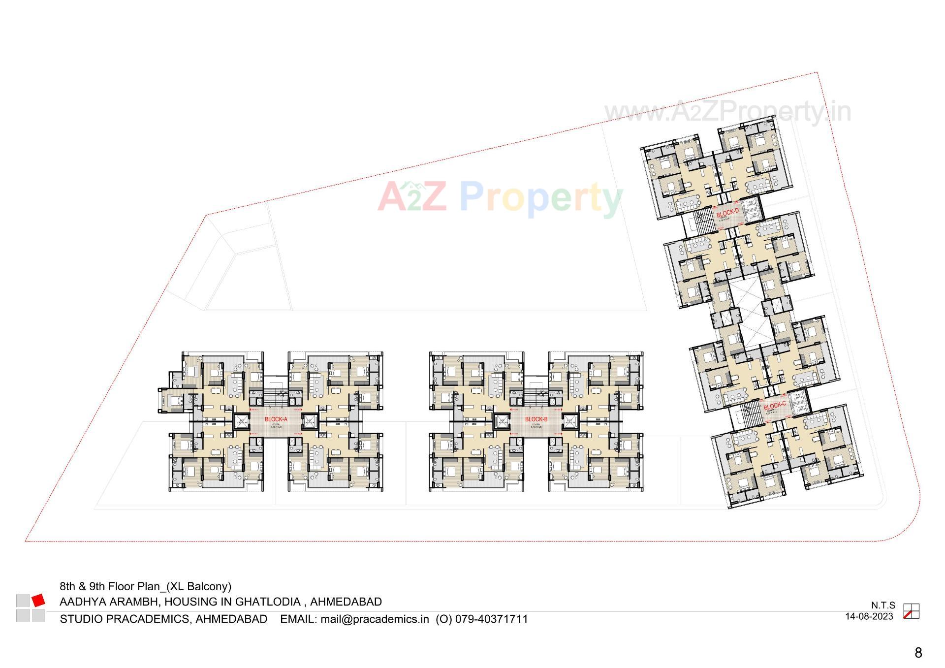 Layout of real estate project Aadhya Arambh located at Chandlodiya, Ahmedabad, Gujarat