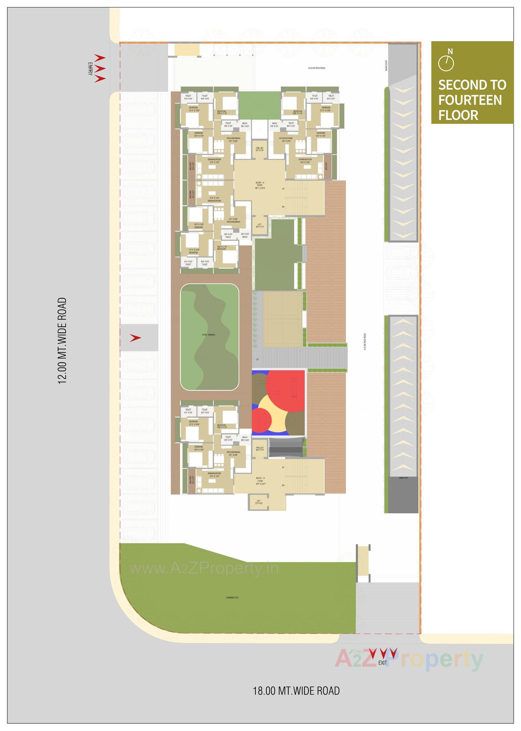Layout of real estate project Aaditya One located at Ahmedabad, Ahmedabad, Gujarat