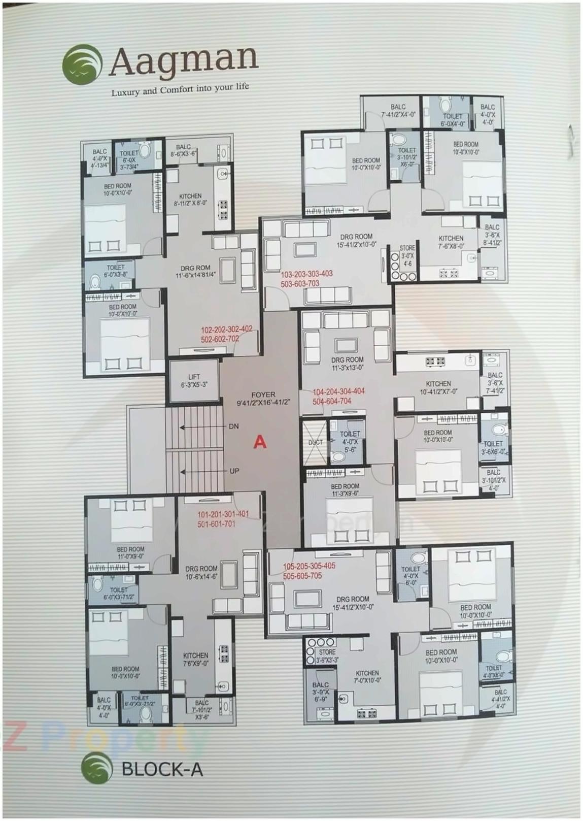 Layout of real estate project Aagman located at Ranip, Ahmedabad, Gujarat