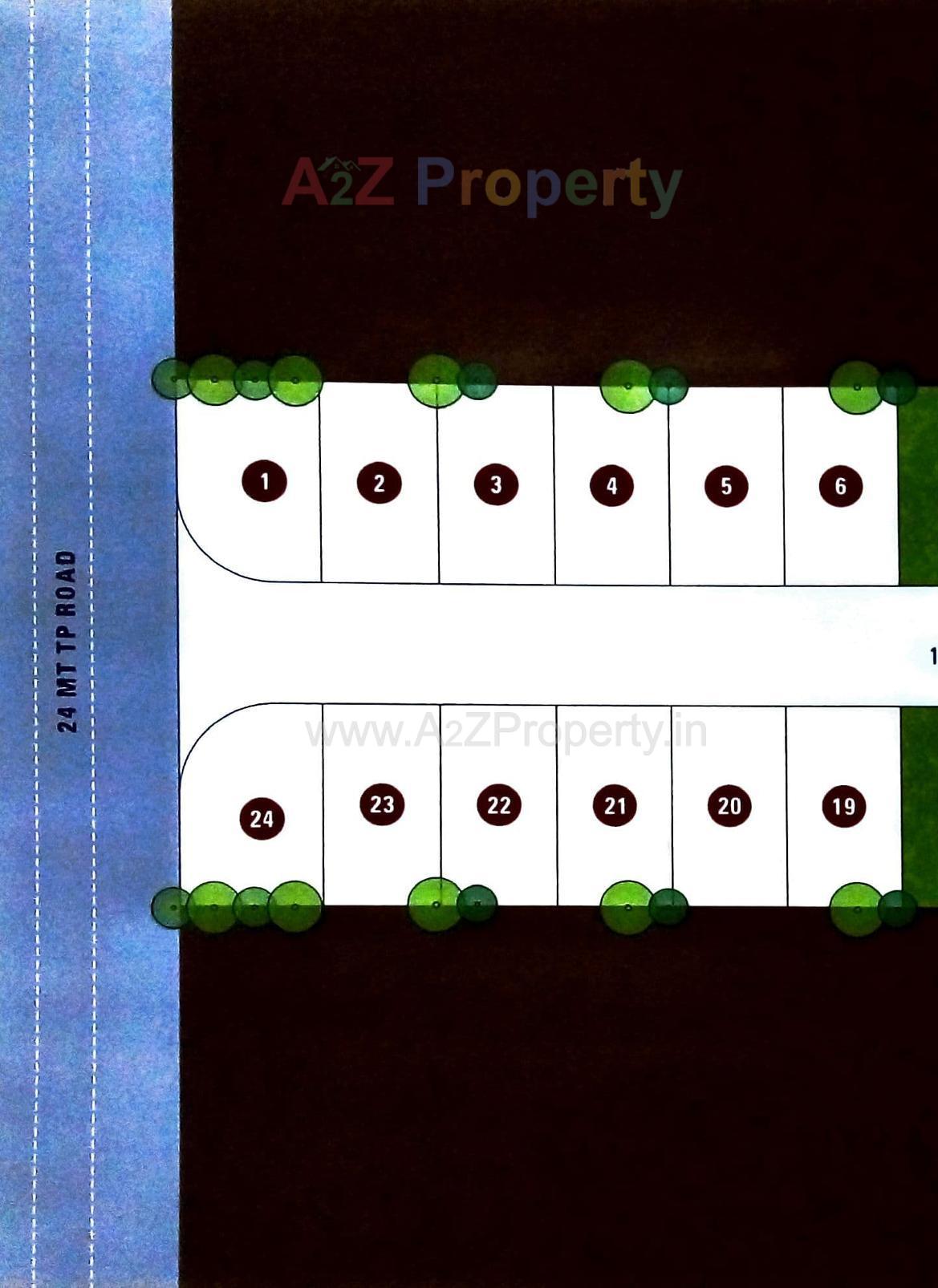 Layout of real estate project Aaiji Residency located at Kadipur, Ahmedabad, Gujarat