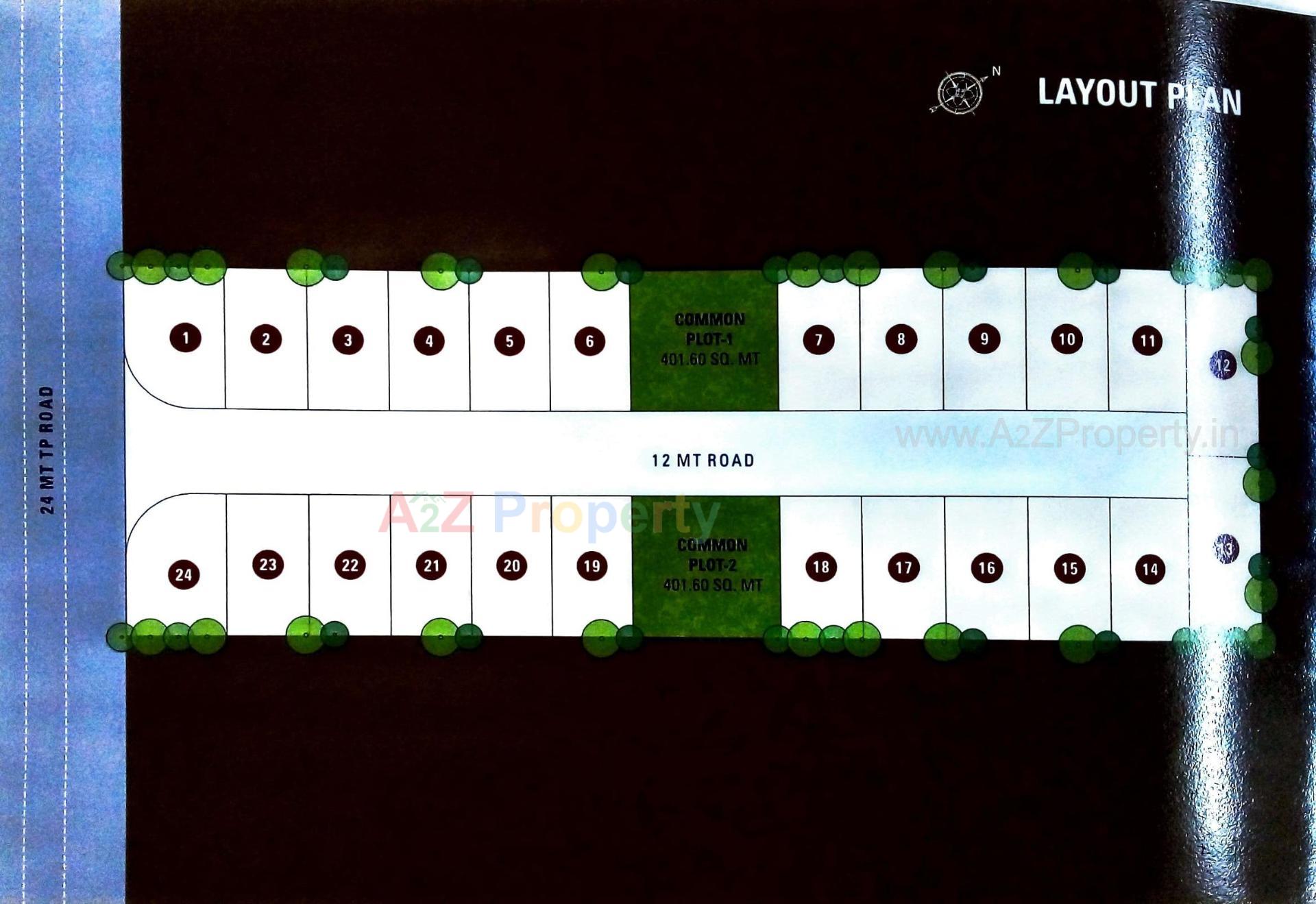 Layout of real estate project Aaiji Residency located at Kadipur, Ahmedabad, Gujarat