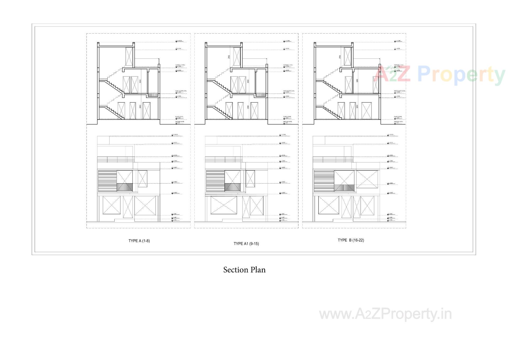 Layout of real estate project Aakar Bunglows located at Ahmedabad, Ahmedabad, Gujarat