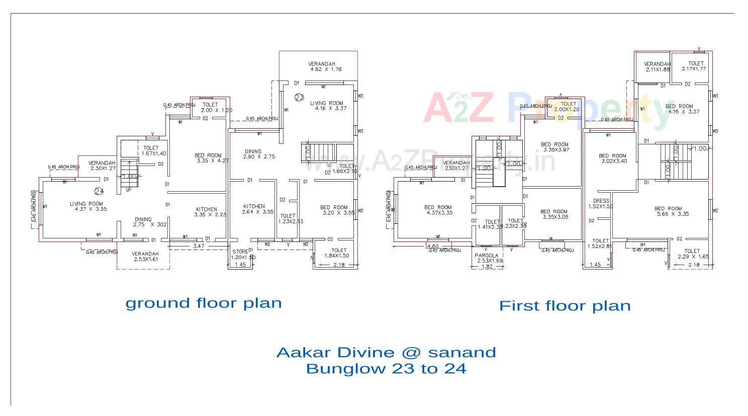 Layout of real estate project Aakar Divine located at Sanand, Ahmedabad, Gujarat