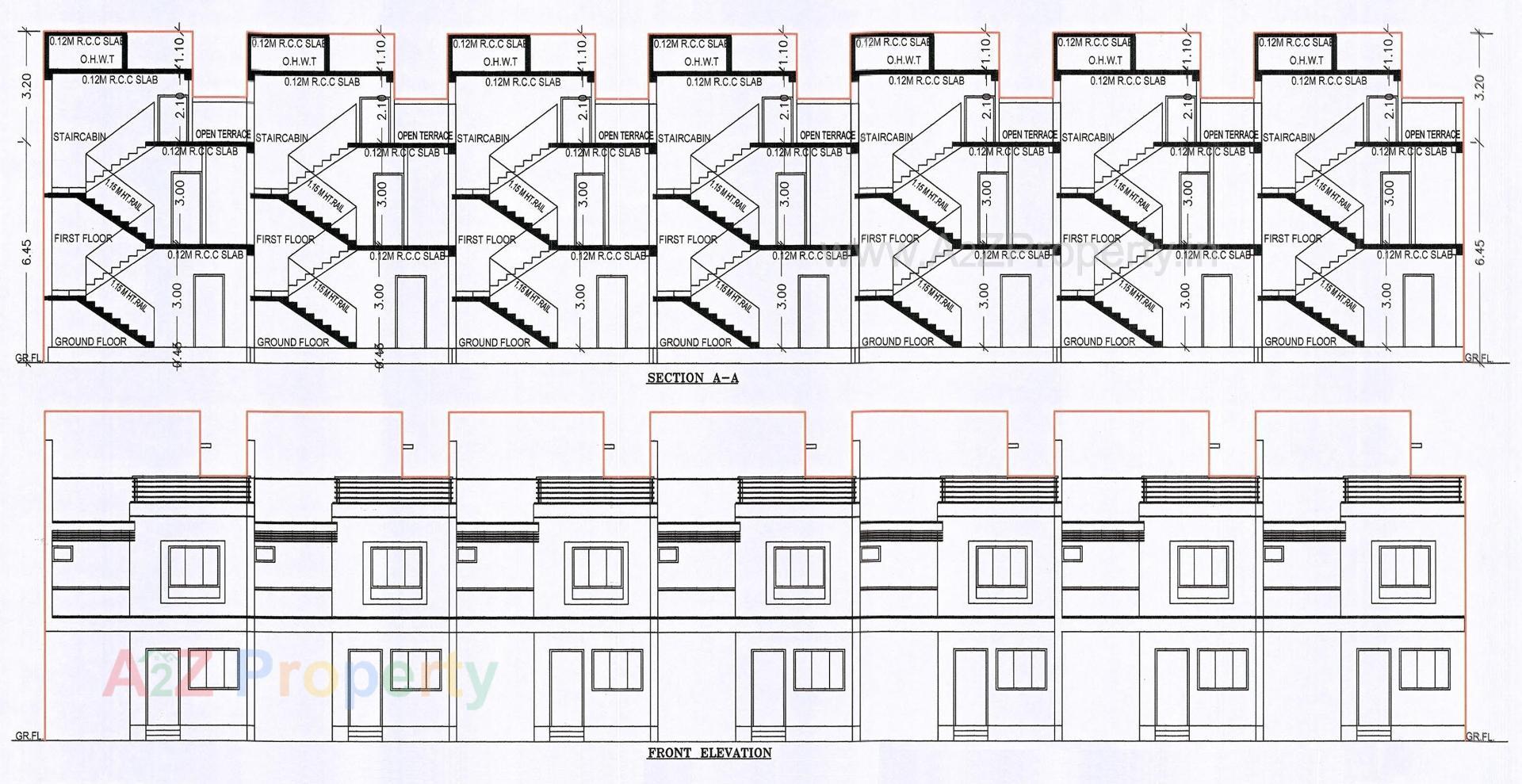 Layout of real estate project Aakar Divine located at Sanand, Ahmedabad, Gujarat