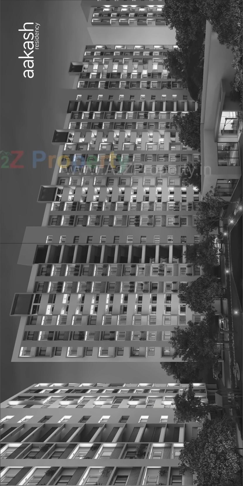 3D Elevation of real estate project Aakash Residency located at Shela, Ahmedabad, Gujarat