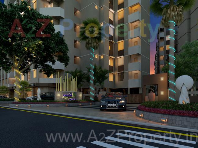 3D Elevation of real estate project Aakruti Aangan located at Vatva, Ahmedabad, Gujarat