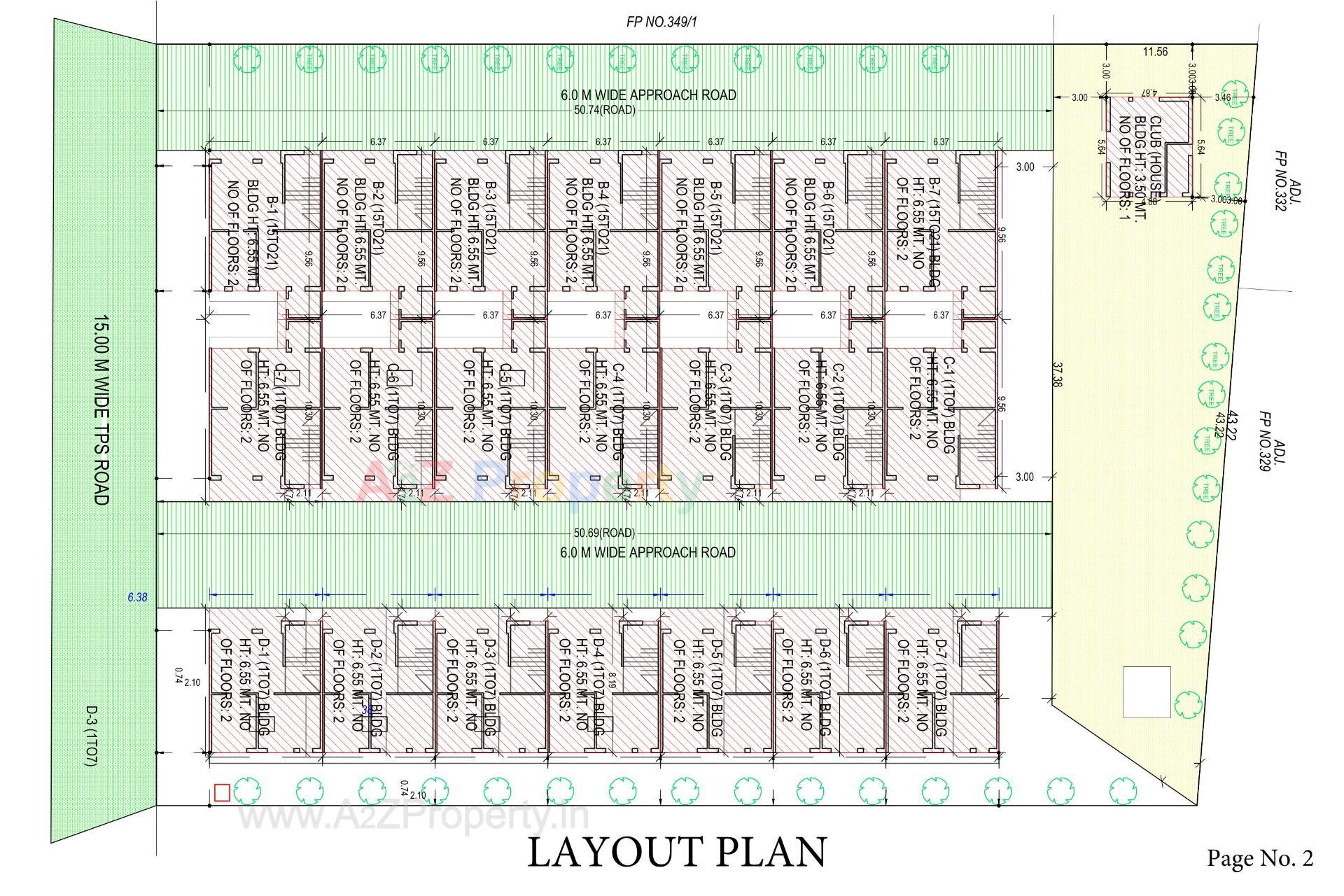 Layout of real estate project Aalap Bunglows located at Sanand, Ahmedabad, Gujarat