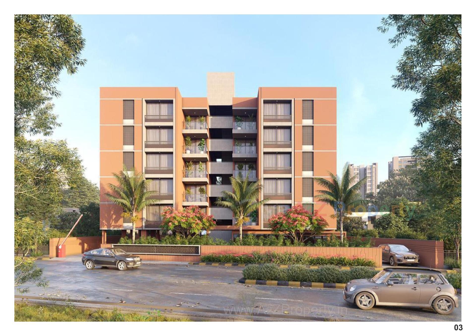 3D Elevation of real estate project Aalay located at Sola, Ahmedabad, Gujarat