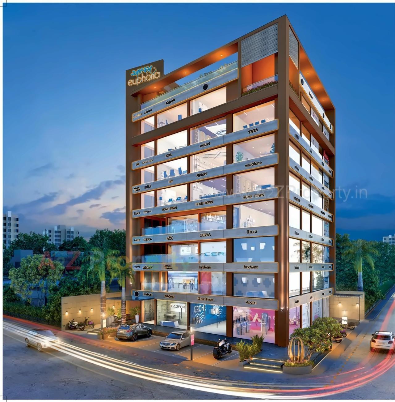 3D Elevation of real estate project Aalps Euphoria located at Gota, Ahmedabad, Gujarat