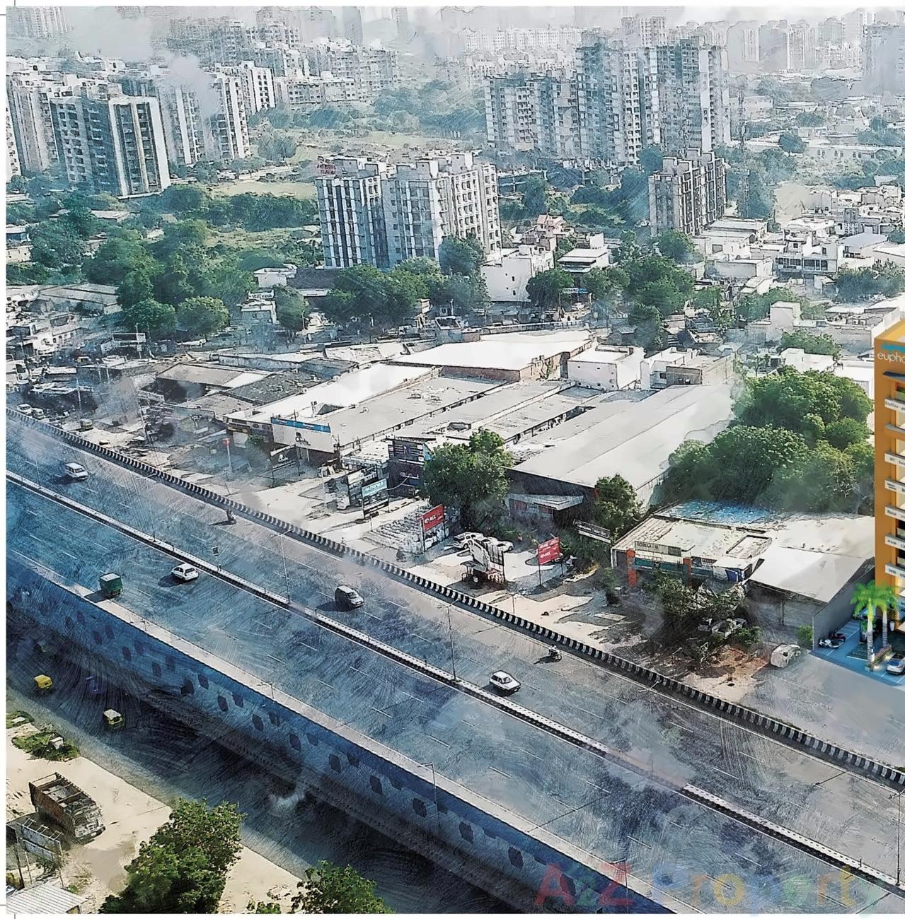 3D Elevation of real estate project Aalps Euphoria located at Gota, Ahmedabad, Gujarat