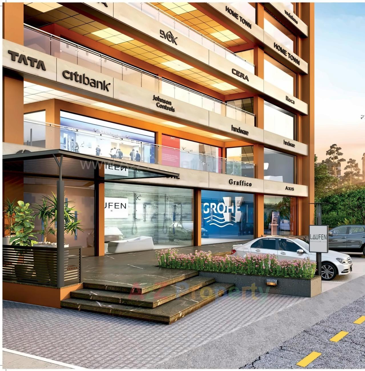 3D Elevation of real estate project Aalps Euphoria located at Gota, Ahmedabad, Gujarat