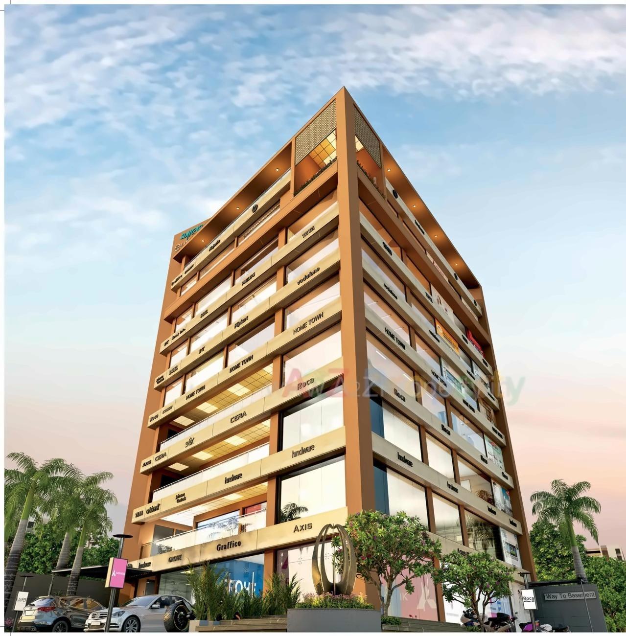 3D Elevation of real estate project Aalps Euphoria located at Gota, Ahmedabad, Gujarat