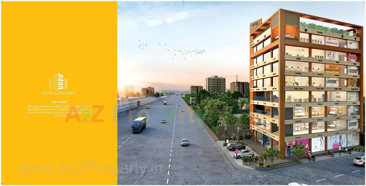 3D Elevation of real estate project Aalps Euphoria located at Gota, Ahmedabad, Gujarat