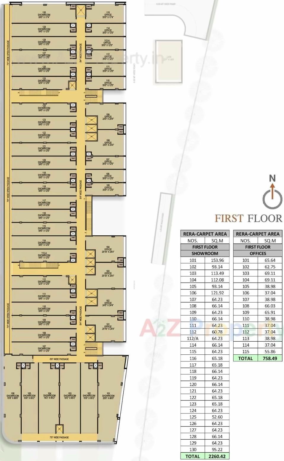 Layout of real estate project Aamrakunj Business Centre (abc) located at Zundal, Ahmedabad, Gujarat