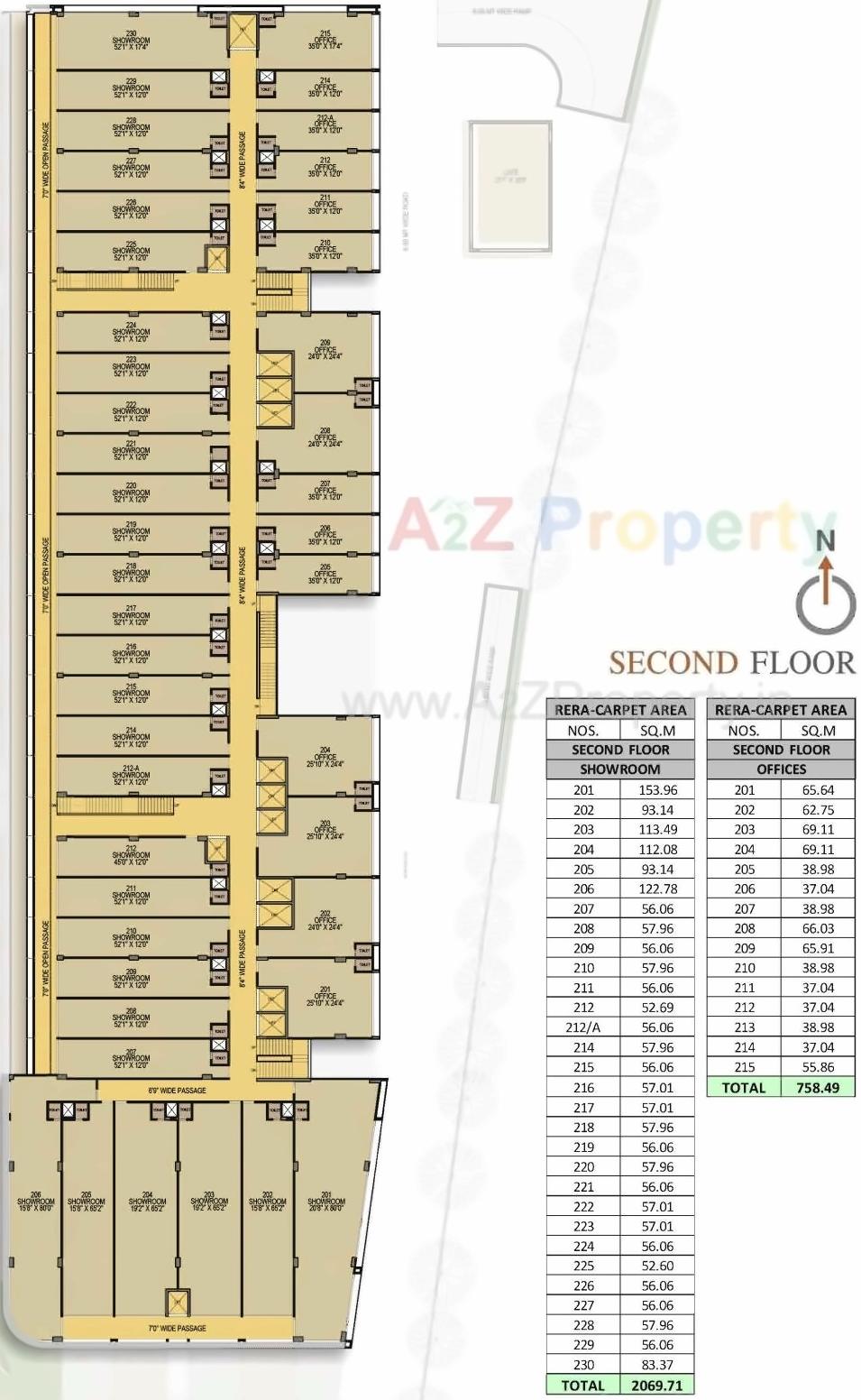 Layout of real estate project Aamrakunj Business Centre (abc) located at Zundal, Ahmedabad, Gujarat