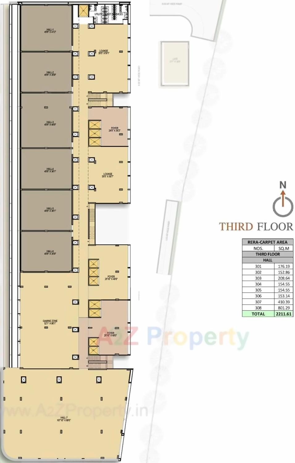 Layout of real estate project Aamrakunj Business Centre (abc) located at Zundal, Ahmedabad, Gujarat
