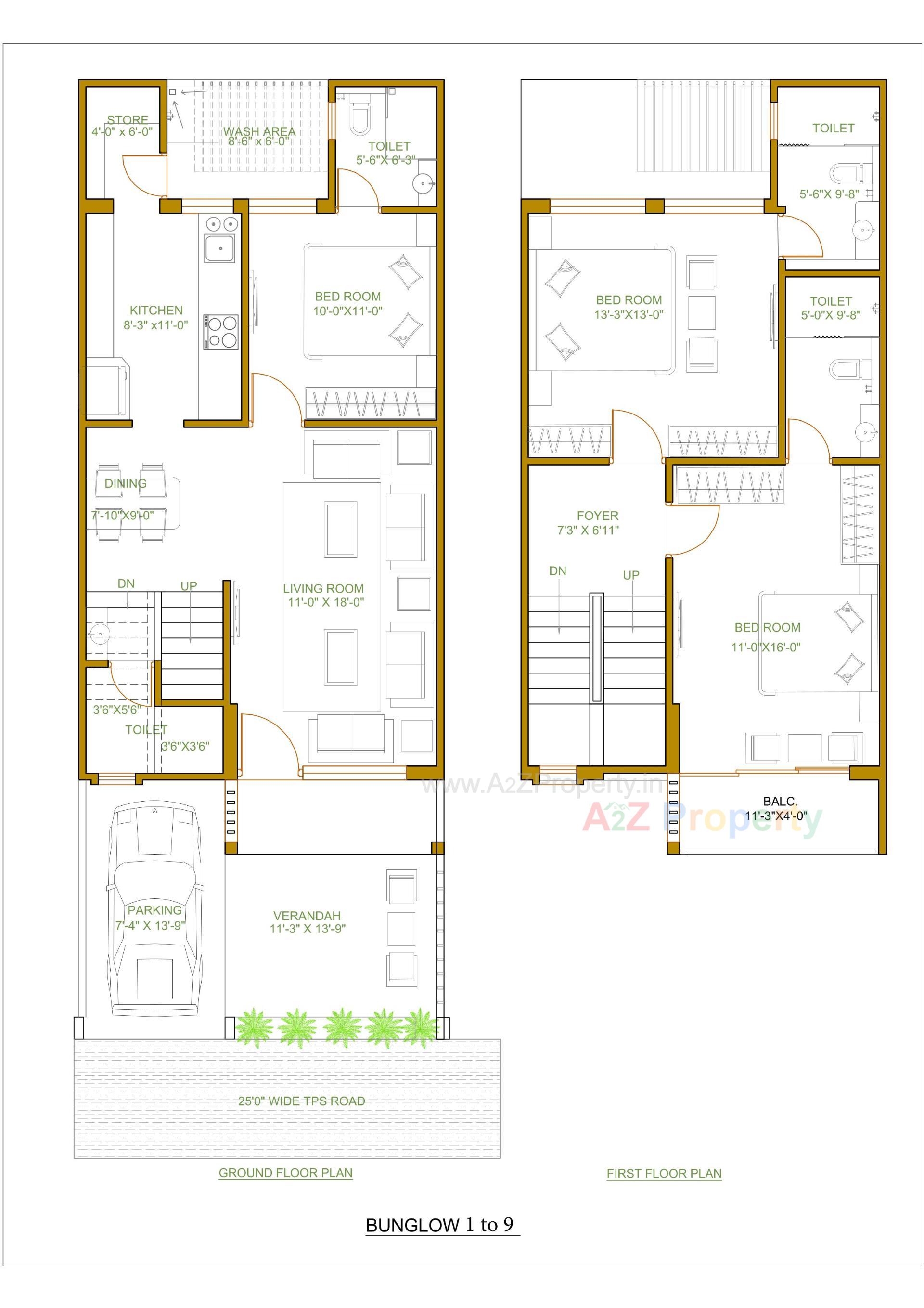 Layout of real estate project Aangan Bunglows located at Sanand, Ahmedabad, Gujarat