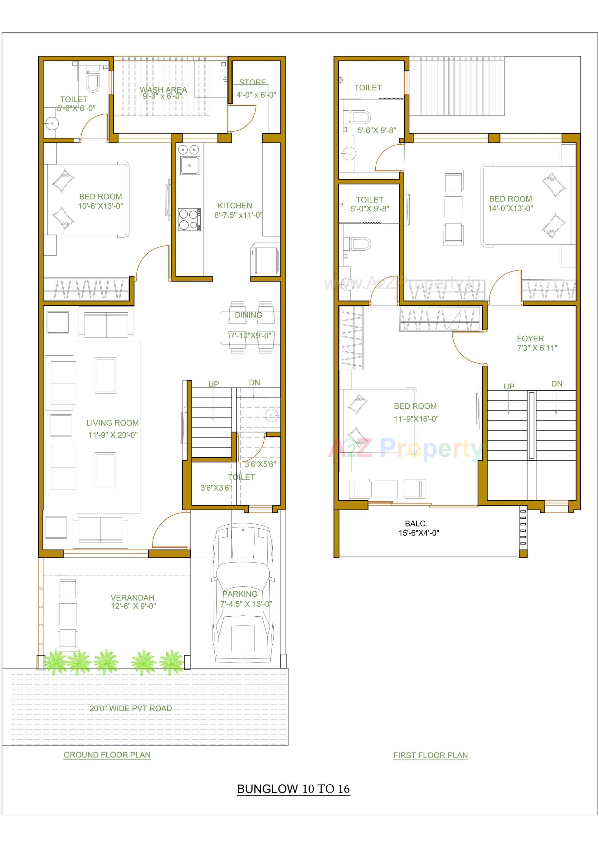 Layout of real estate project Aangan Bunglows located at Sanand, Ahmedabad, Gujarat