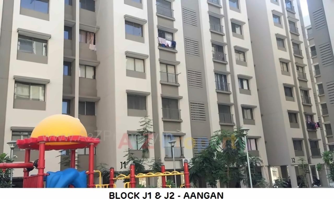 3D Elevation of real estate project Aangan (tower  I, J, K, N) located at Khoraj, Ahmedabad, Gujarat