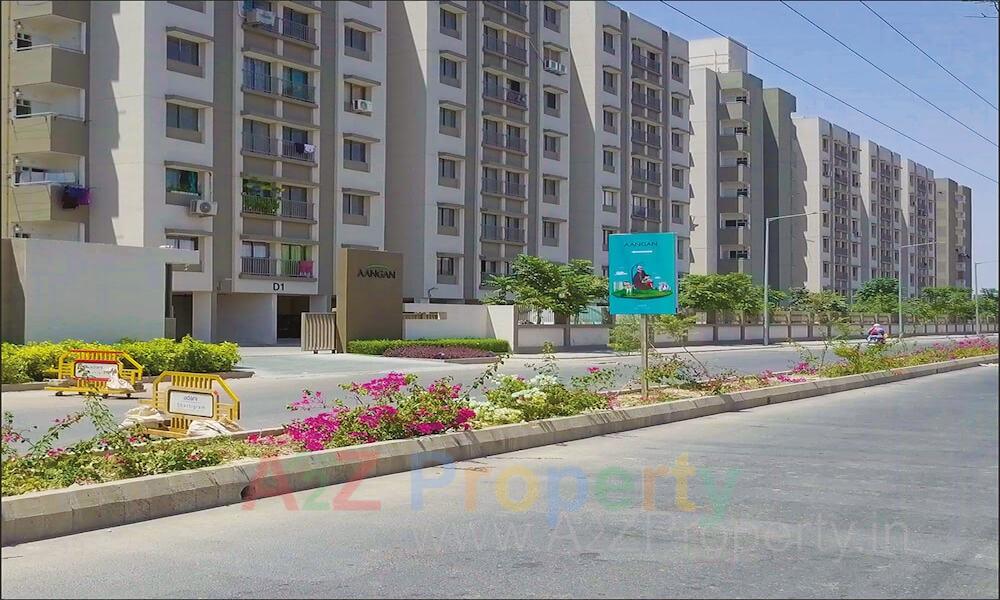 3D Elevation of real estate project Aangan (tower L1, L2) located at Khoraj, Ahmedabad, Gujarat