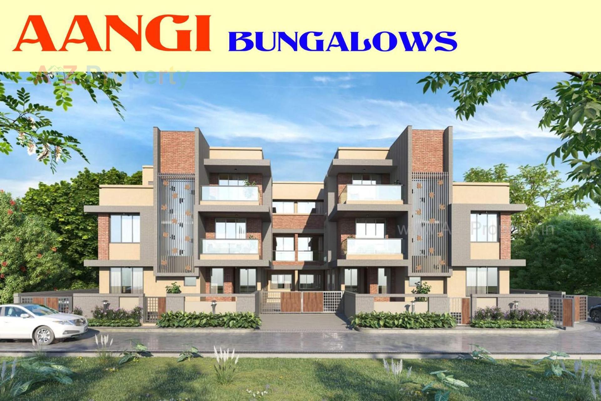 3D Elevation of real estate project Aangi Bunglows located at Paldi, Ahmedabad, Gujarat