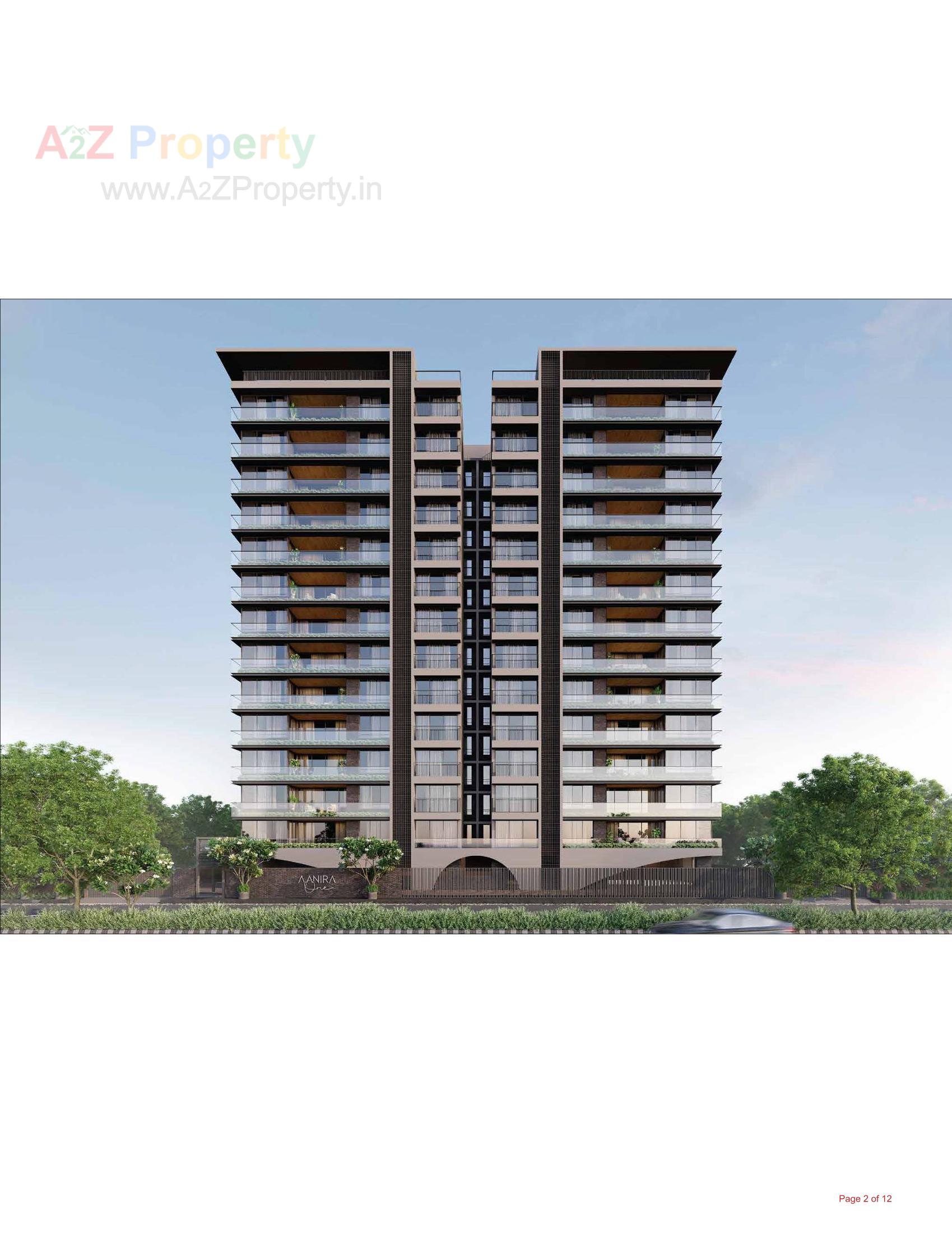 3D Elevation of real estate project Aanira One located at Gota, Ahmedabad, Gujarat